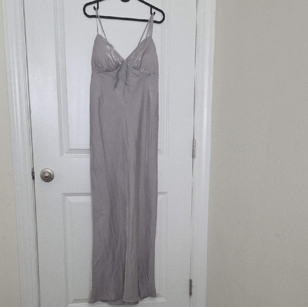 Wild Fable Silverish Gray Chemise Soft Fabric Sleek Design - Picture 2 of 13